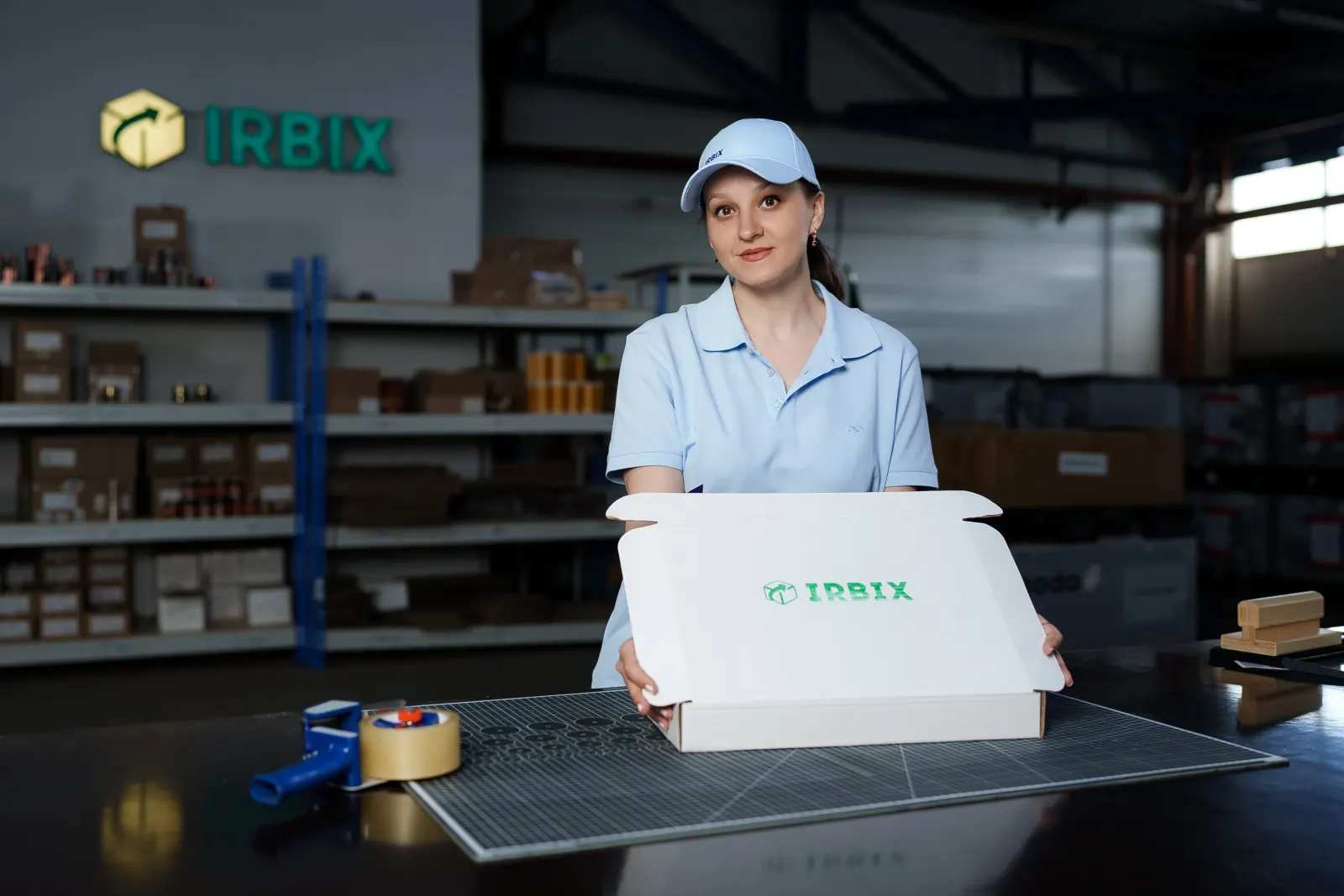 Упаковка товара на складе IRBIX